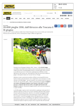 Moto.it_dall`Abruzzo alla Toscana il 16 giugno