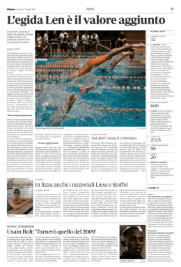 La Regione - Nuoto Sport Locarno
