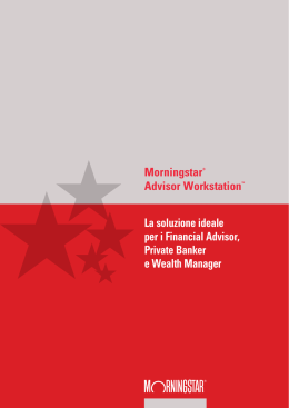 Morningstar Advisor Workstation Office Edition Manuale d`uso