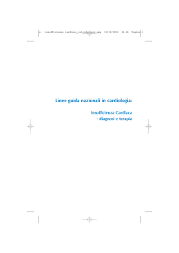 Linee guida &ldquo;Insufficienza cardiaca&rdquo;