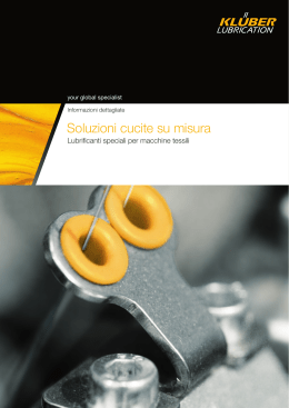 Lubrificanti speciali per macchine tessili