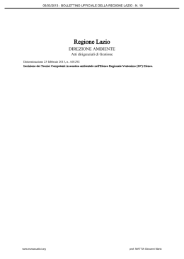 Regione Lazio - Euroacustici