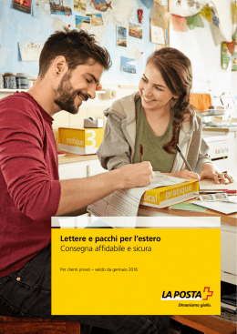 Lettere e pacchi per l`estero Consegna affidabile e sicura