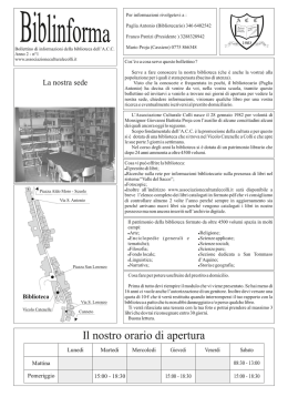 Il nostro orario di apertura