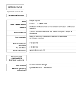 informazioni personali - Azienda Ospedaliera Santi Antonio e Biagio