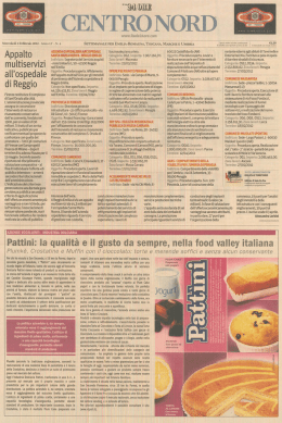 Appalto multiservizi - Industria Dolciaria Pattini