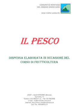 Il Pesco - Comunità Montana del Sebino Bresciano
