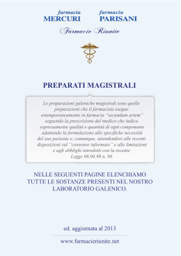PREPARATI MAGISTRALI