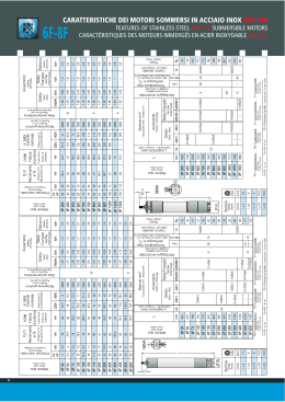 caratteristiche dei motori sommersi in acciaio inox aisi 316
