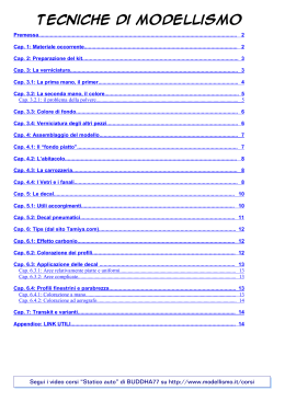 Scarica gratis il manuale "Tecniche di modellismo"