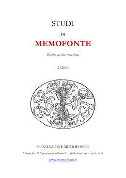 Scarica il pdf - Fondazione Memofonte