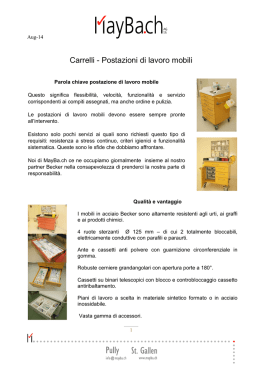Carrelli - Postazioni di lavoro mobili