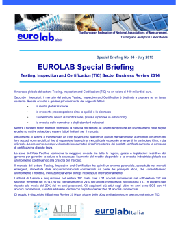 TIC – Sector Business Review 2014 – EUROLAB