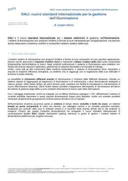 DALI: nuovo standard internazionale per la gestione dell