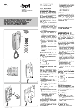 UNIT&Agrave; ATTENUATORE/ INTERRUTTORE CON