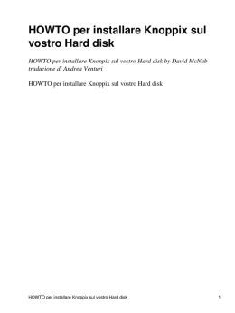 HOWTO per installare Knoppix sul vostro Hard disk (Linux Reviews)