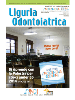Scarica Liguria Odontoiatrica – Ottobre/Dicembre 2013