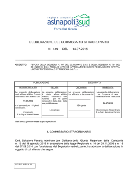 Torre Del Greco DELIBERAZIONE DEL