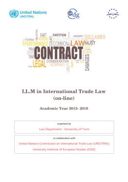 LL.M in International Trade Law (online)