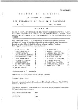 mozione contro l`introduzione del ticket sugli