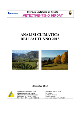 Analisi climatica autunno 2015