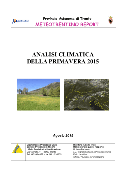 Analisi climatica primavera 2015