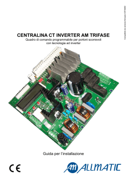 Istruzioni centralina CT INVERTER TRIFASE