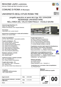 lista delle lavorazioni e forniture