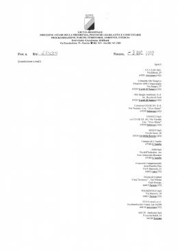 Lettera trasmissione verbale 21 nov 2012 prot. n