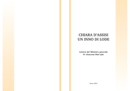 CHIARA D`ASSISI UN INNO DI LODE