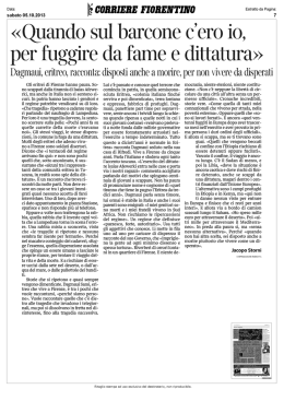 «Quando sul barcone c`ero io, per fuggire da fame e dittatura»