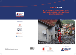 idrl in italy a study on strengthening legal preparedness for