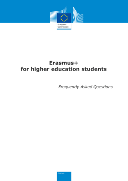 Frequently asked questions for Erasmus+ higher education students