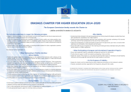 Erasmus Charter for Higher Education 2014-2020