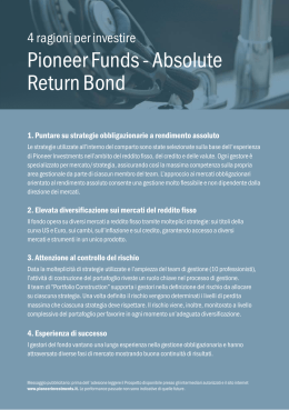 Pioneer Funds - Absolute Return Bond
