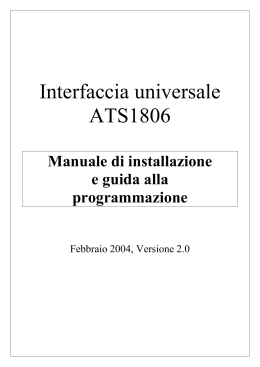 Interfaccia universale ATS1806