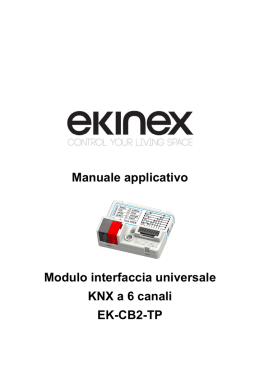 Manuale applicativo Modulo interfaccia universale KNX a 6