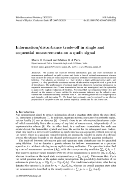 Third International Workshop DICE2006 IOP Publishing Journal of