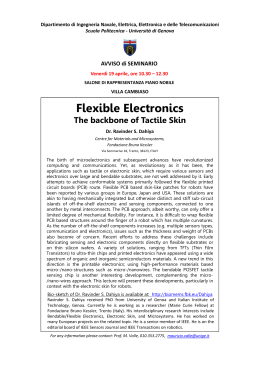 Flexible Electronics The backbone of Tactile Skin