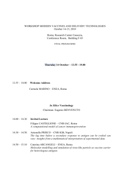Programma definitivo - Modern Vaccines and Delivery Technologies