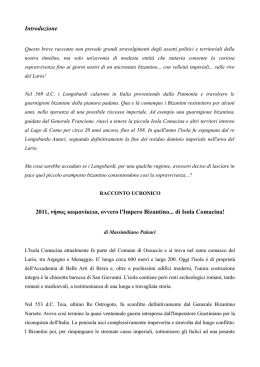 L`Impero Bizantino dell`Isola Comacina