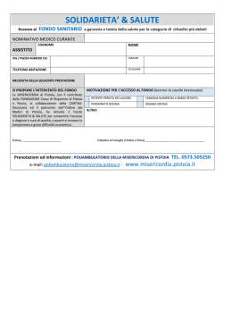 vedi specifica modulistica