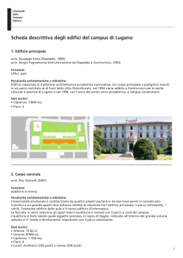 Scheda descrittiva degli edifici del campus di Lugano