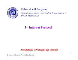 3 - Internet Protocol - Università degli Studi di Bergamo