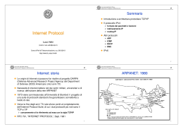 Internet Protocol - Ingegneria delle Telecomunicazioni