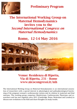 Rome, 12-14 May 2016 Preliminary Program