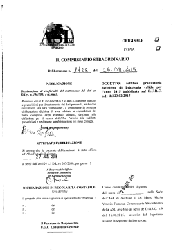 Delibera CS n 1128 del 26ago2015 Rettifica graduatoria definitiva