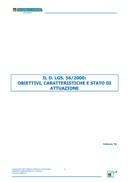 IL D. LGS. 56/2000: OBIETTIVI