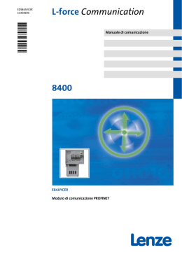 Manuale di comunicazione E84AYCER PROFINET MCI