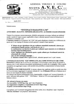 Scheda Tecnica - Azienda Nuova AVEC